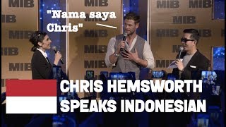 Chris Hemsworth Speaking Indonesian | Men in Black International Tour in Bali May 2019