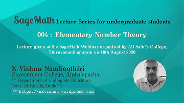 004 | SageMath | Elementary Number Theory