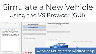 Simulate a New Vehicle: Using the VS Browser (GUI)