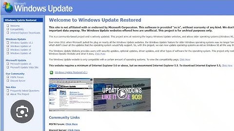 Windows update restored part 1 
