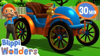 Blippi Wonders - Blippi Time Travels & Learns About Cars + More! | Blippi Animated Series