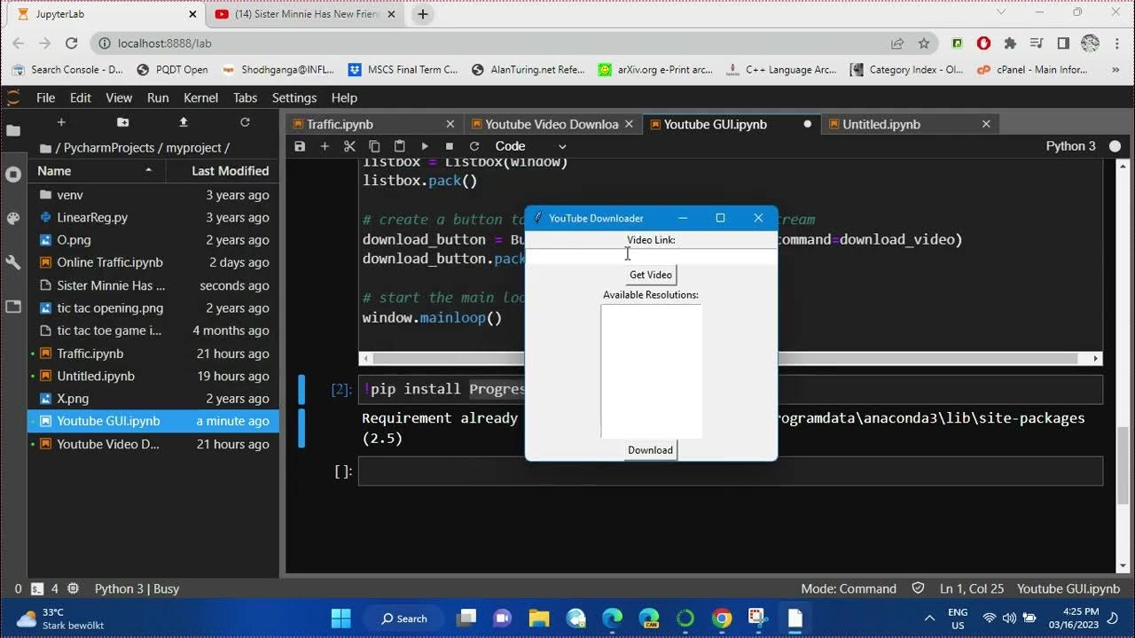 Python Program to Download Any Video From Youtube - YouTube