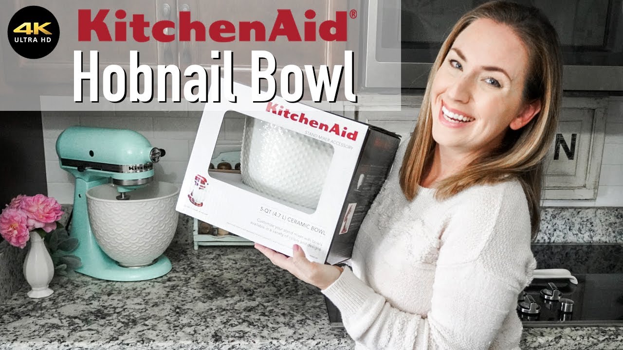 Unboxing   KitchenAid Hobnail Ceramic Stand Mixer Bowl + My Current  Collection