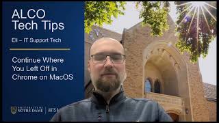 Tech Tips: Continue where you left off in Chrome on MacOS