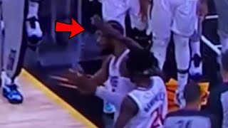 Patrick Beverley High Fives Paul George's Head!