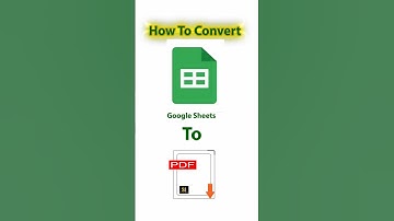 Convert Google sheets to PDF #skillsinsider #short #googlesheets