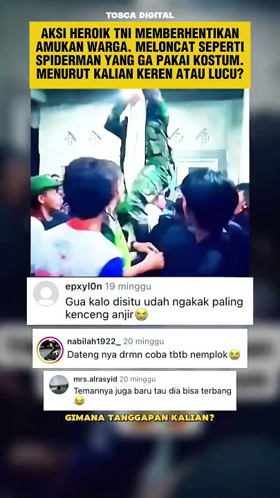 Aksi Heroik TNI Menghentikan Amukan Warga! Keren atau Lucu? #shorts #tni #viral