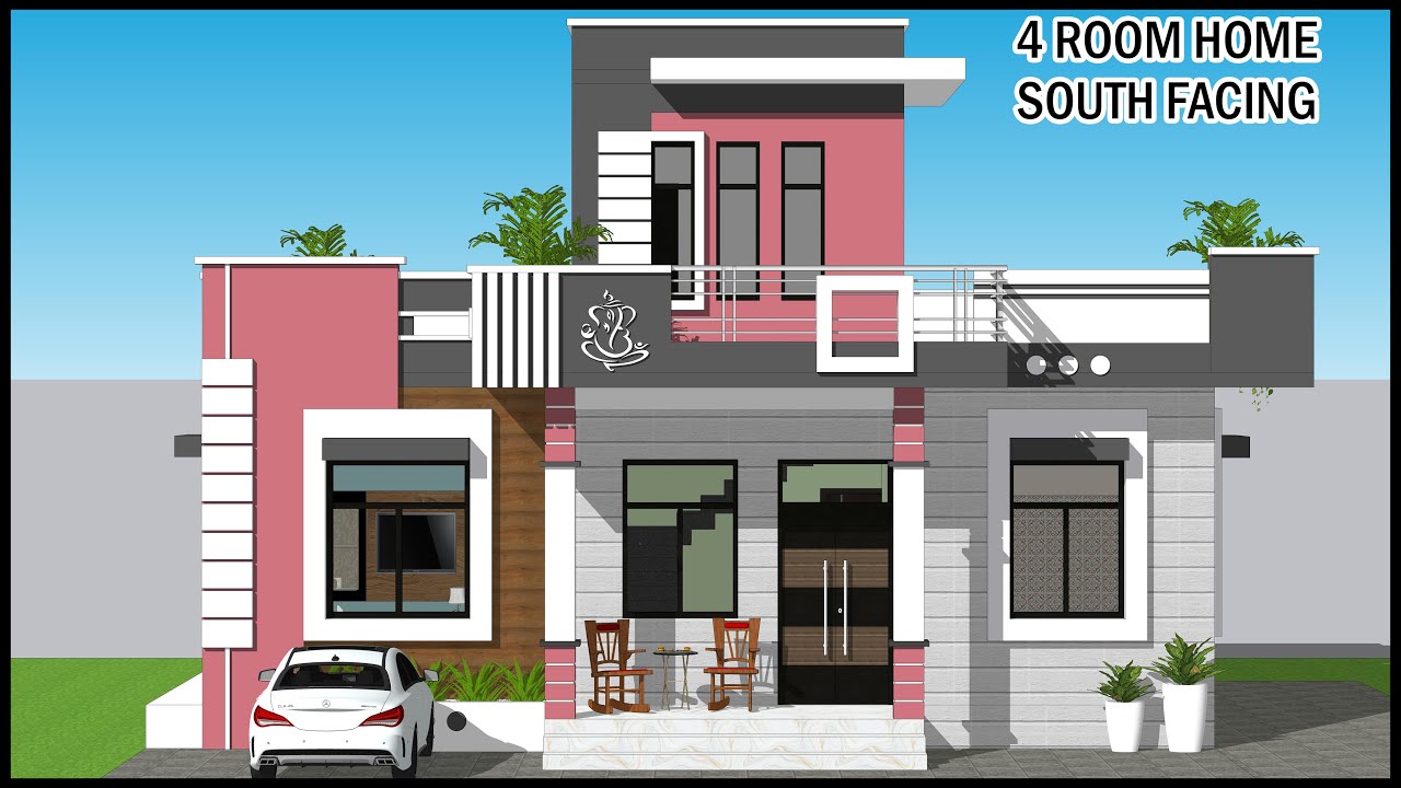 35x30 4 Room 3D House Plan | Village Modern Villa Design | Whatsapp/Call +91-7078269797