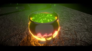 Bubbling Cauldron Potion (Unity 3D, Shader Graph)