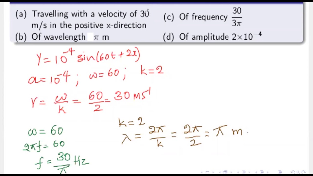 2.10 Waves Problems on velocity of transverse wave YouTube