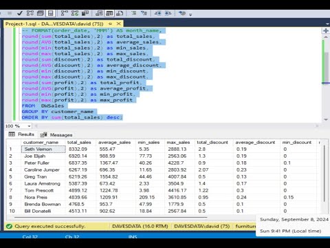 SQL Server/ChatGPT: Customer