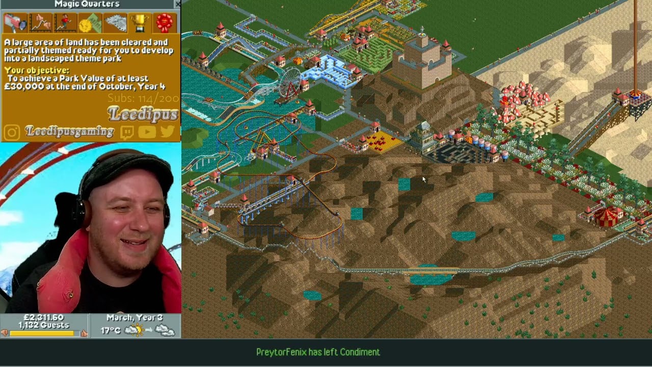 (2of2) Magic Quarters - Rollercoaster Tycoon Scenario 46 - Leedipus Uncut - TycoonTuesday