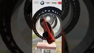Which Car Survives The Metal Ring Jump? #beamngdrive #shorts