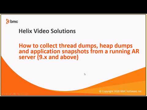 BMC Remedy AR System Server:  How to collect thread dumps, heap dumps, and application snapshots