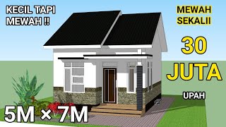 Siapa Sangka Rumah Mungil 5x7 ini Punya 2 Kamar Tidur Plus Dapur yang Luas || Rumah Minimalis