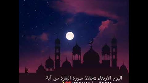 اليوم العشرون:حفظ سورة البقرة من آية (١٣٥)الى آية (١٤١)♥️🕊️.