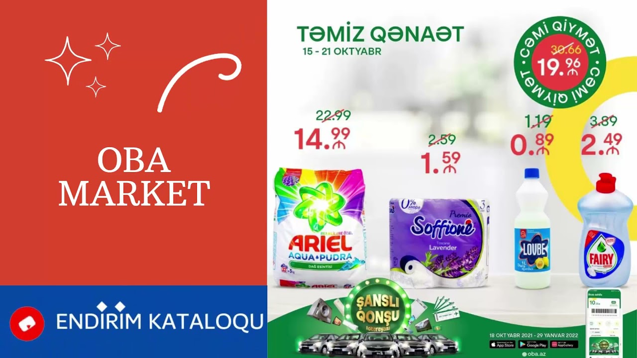 OBA Marketlər Şəbəkəsində Xüsusi təkliflər | Oba Endirim Kataloqu 