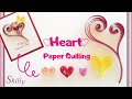♡ハート詰合せ♡ペーパークイリング/ハートの作り方５種類/バレンタインデーカード/How to make heart/5kinds of heart/paper quilling/Valentine