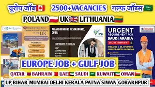 Poland?? UK?? LITHUANIA?? Gulf Job Vacancy 2023 | Dubai Job Vacancy 2023 | Job Vacancy 2023