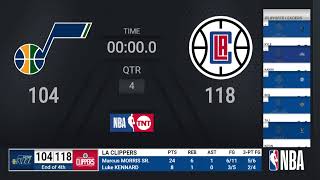 Jazz @ Clippers WCSF Game 4 | NBA Playoffs on TNT Live Scoreboard