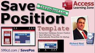 microsoft access save position template. open access databases exactly where you want them