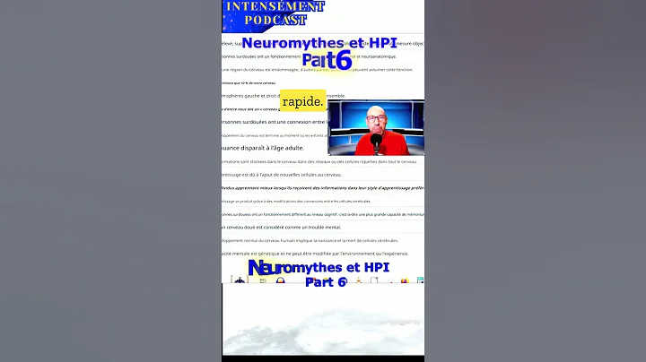 Neuromythes et HPI  Part 6 #hpi #intelligence #neuromythes #surdoués #cerveau