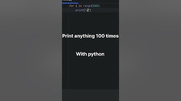 How to print anything 100 times with python #shorts