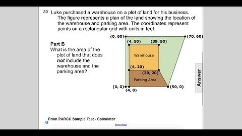 Geometry Area of Figures PARCC Sample Qs Q80