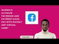 Nigeria's Ultimate Facebook Ads Payment Hack: Pay with Payday App Virtual Card"