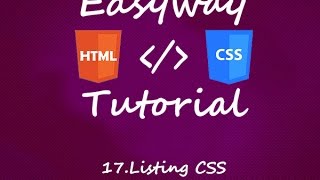 17. HTML & CSS Tutorial- Listing CSS - Hindi