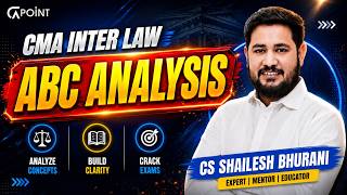 ABC Analysis of CMA Inter Law 🚀 | Most Important Topics | CS Shailesh Bhurani #cmalaw #cmajune2026