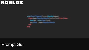 Roblox Prompt Gui (Script in description)