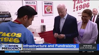 President Biden visits Southland, talks infrastructure plan