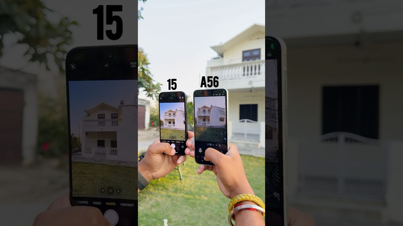 Samsung A56 vs iPhone 15 camera test