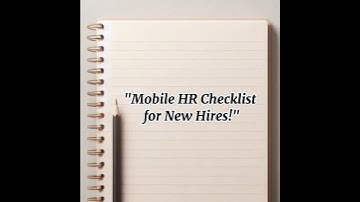 Mobile HR Checklist for New Hires! #excel #googlesheets #exceltips