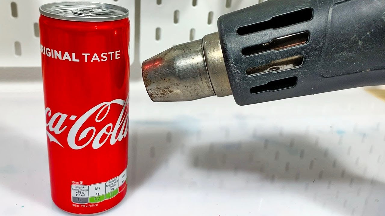 SCIENCE EXPERIMENTS 600 degree HEAT GUN vs COCA COLA by Crazy Thomas