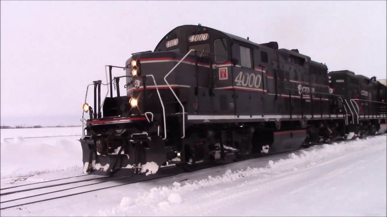 CEMR's Carman Turn switching at Oak Bluff, MB  - 14/01/2019