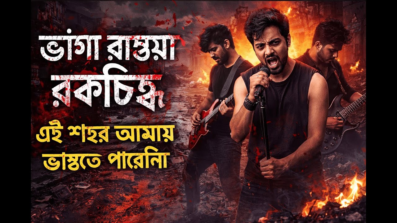 ভাঙা রাস্তায় রক্তচিহ্ন | Bangla Rock Band Song | Powerful Original Music