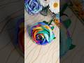 Diy how to make tissue paper rose flower/ Aesthetic Rainbow Rose/ #diy #shorts #viral #trending