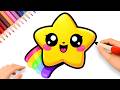 HOW TO DRAW A CUTE STAR EASY????⭐