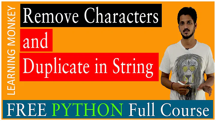 Remove Characters and Duplicate in String Use of Set Datatype |Lesson 26.4 |Python | Learning Monke