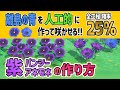 今はなき「レア花島」に咲いた花を人工的に作って咲かせる!紫パンジーと紫アネモネの作り方【あつ森】
