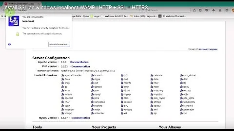 Install SSL on windows localhost WAMP | HTTP + SSL = HTTPS