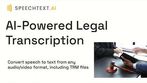 How to transcribe court audio with SpeechText.AI (TRM to Text or PDF)