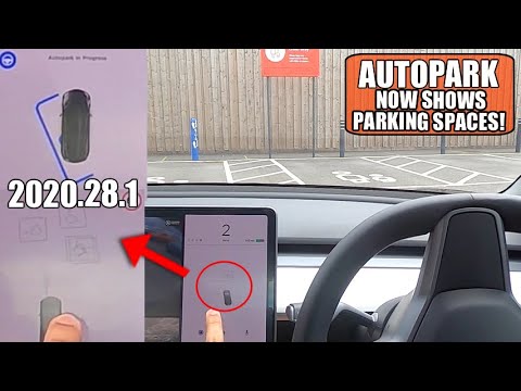 Tesla Autopark Ultimate Test | *SECRET* 2020.28.1 Update shows PARKING SPACES & does it park FASTER?