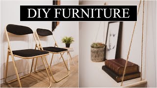 【家具DIY】パイプ椅子をおしゃれにリメイク＆壁掛け棚