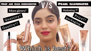 swiss beauty pearl illuminator v/s swiss beauty drop and glow highlighter 🤯 which is best?