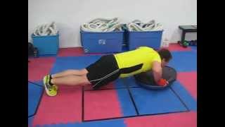 Jumping Jack Push-Ups on Bosu Ball