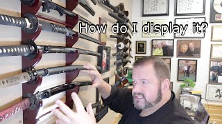 How do I display my swords on the wall?