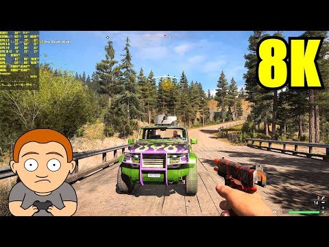 Far Cry 5 Pc 8K Resolution GTX 1080 TI SLI Frame Rate Performance Test